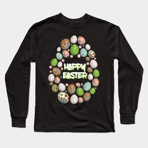 Happy Easter Long Sleeve T-Shirt by UnderDesign